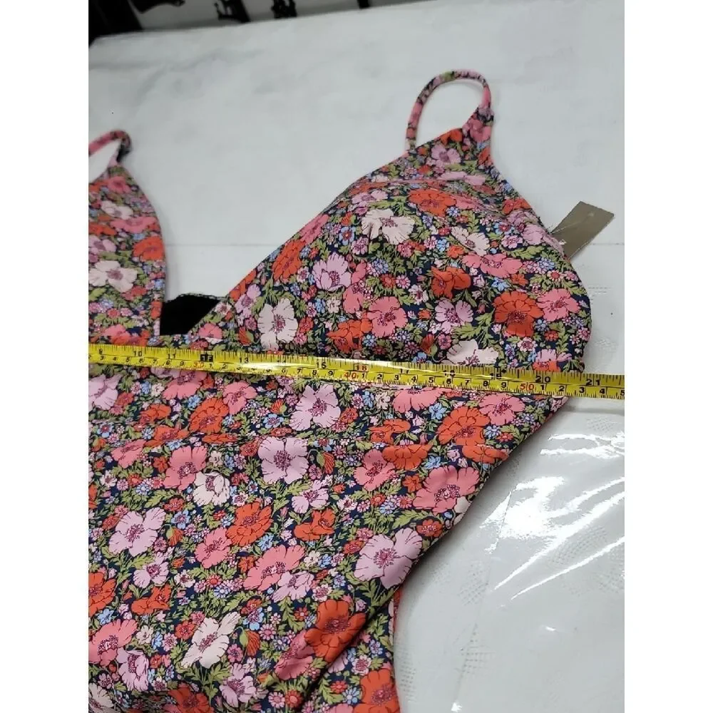 J.Crew Liberty Plunge one-piece swimsuit in the Meadow Song floral print Size 22